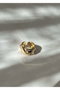 Heliophilia Silver Anillo de Latón Dorado con Recubrimiento de Laca